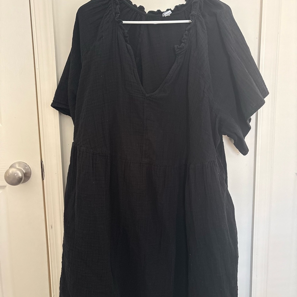 Old Navy Black A Line Babydoll Dress